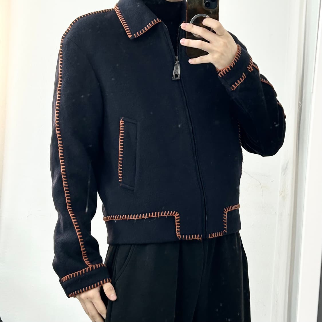 우영미 캐시미어 스티치 자켓 상품이미지4