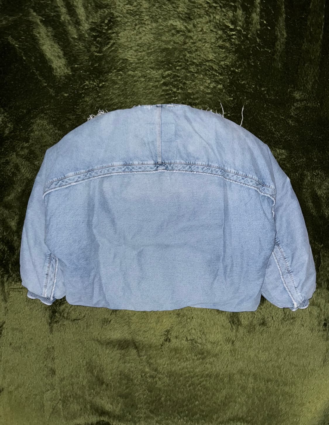 [XL] 디젤 디스트로이드 헤비웨이트 데님 봄버 자켓 라이트 인디고 상품이미지9