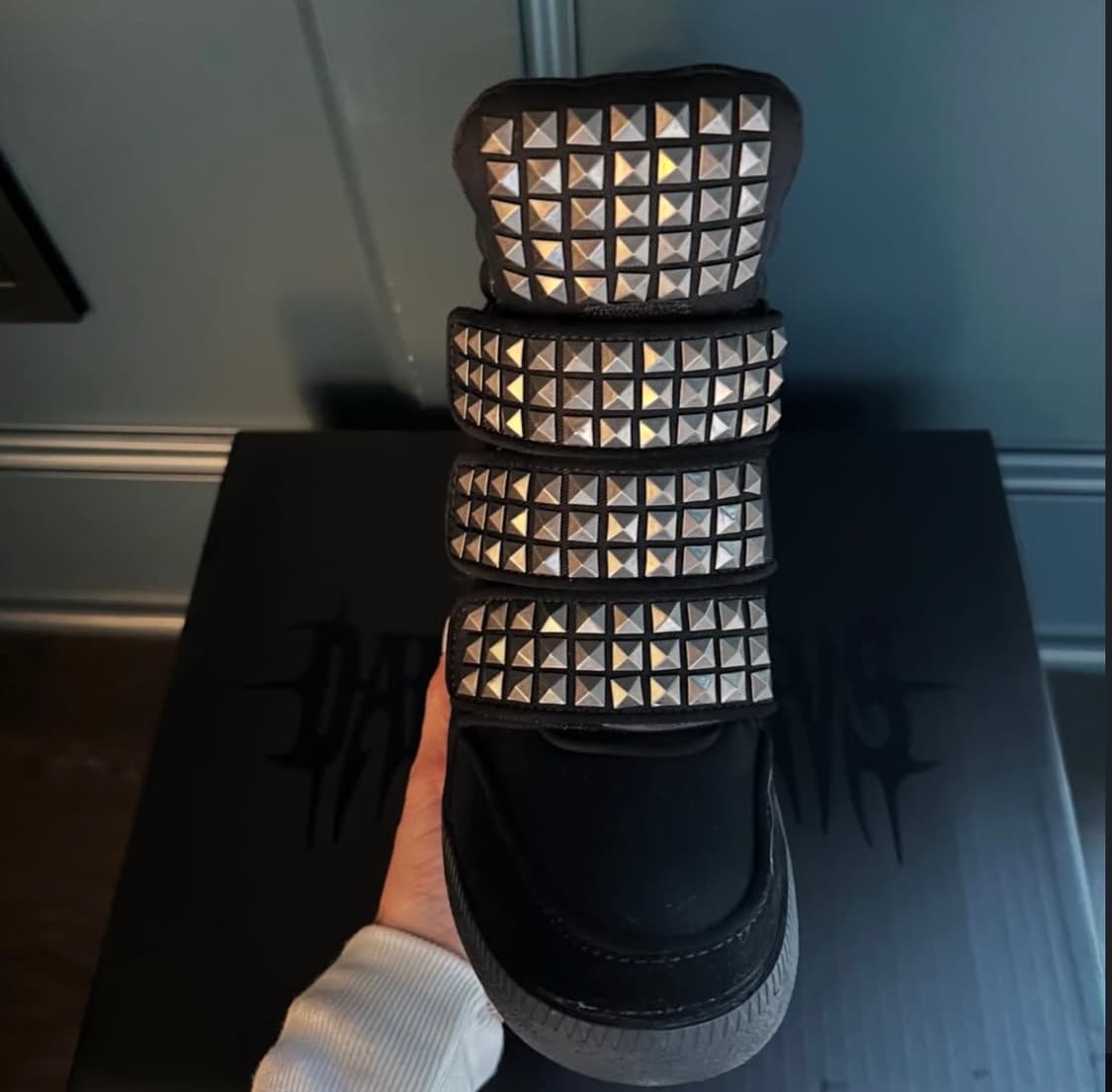 돌스킬 웨지 스니커즈 스터드 플랫폼 통굽 운동화 갸루 y2k 상품이미지3