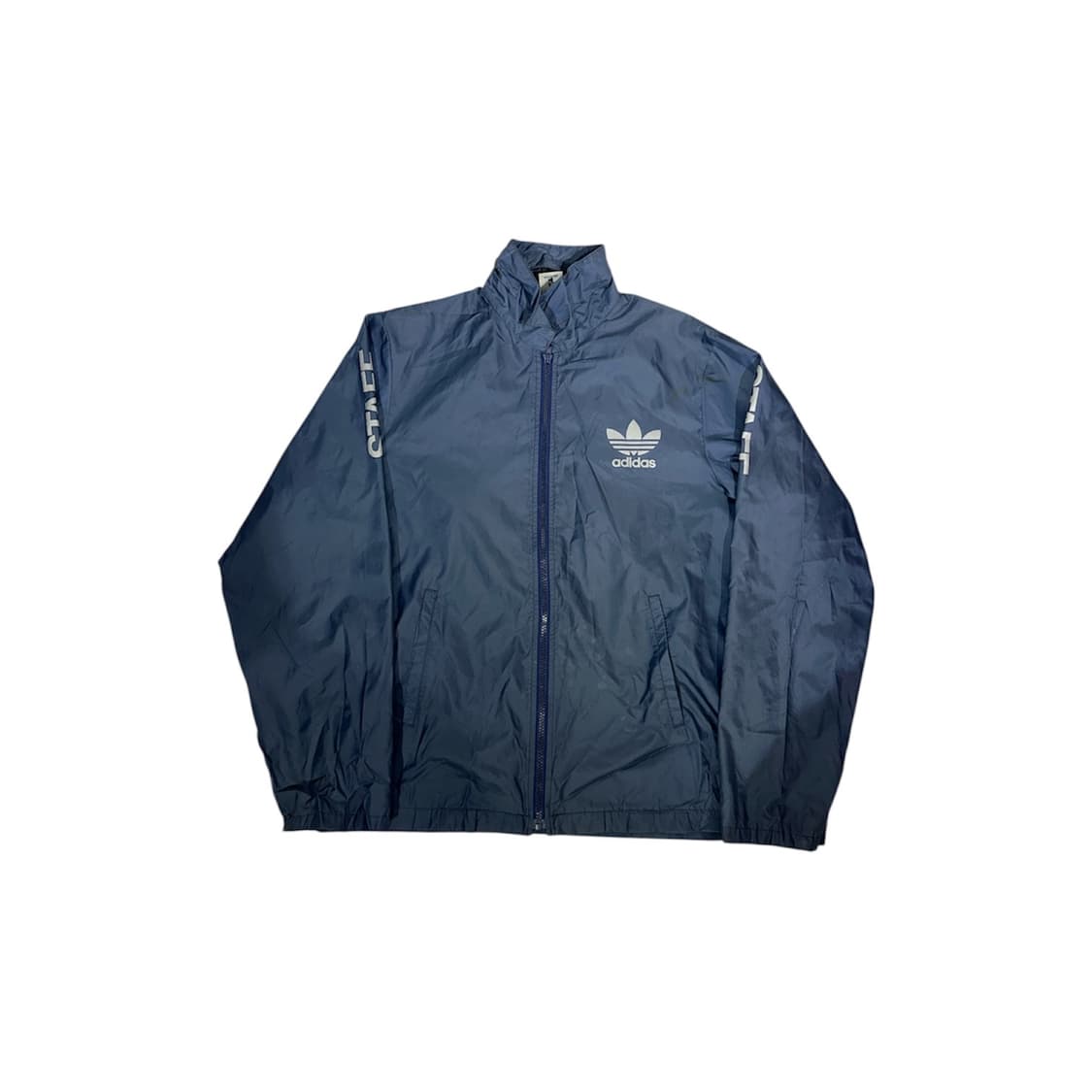90s 아디다스 네이비 데상트 도쿄컵 올드스쿨 프린팅 바람막이 자켓 상품이미지5