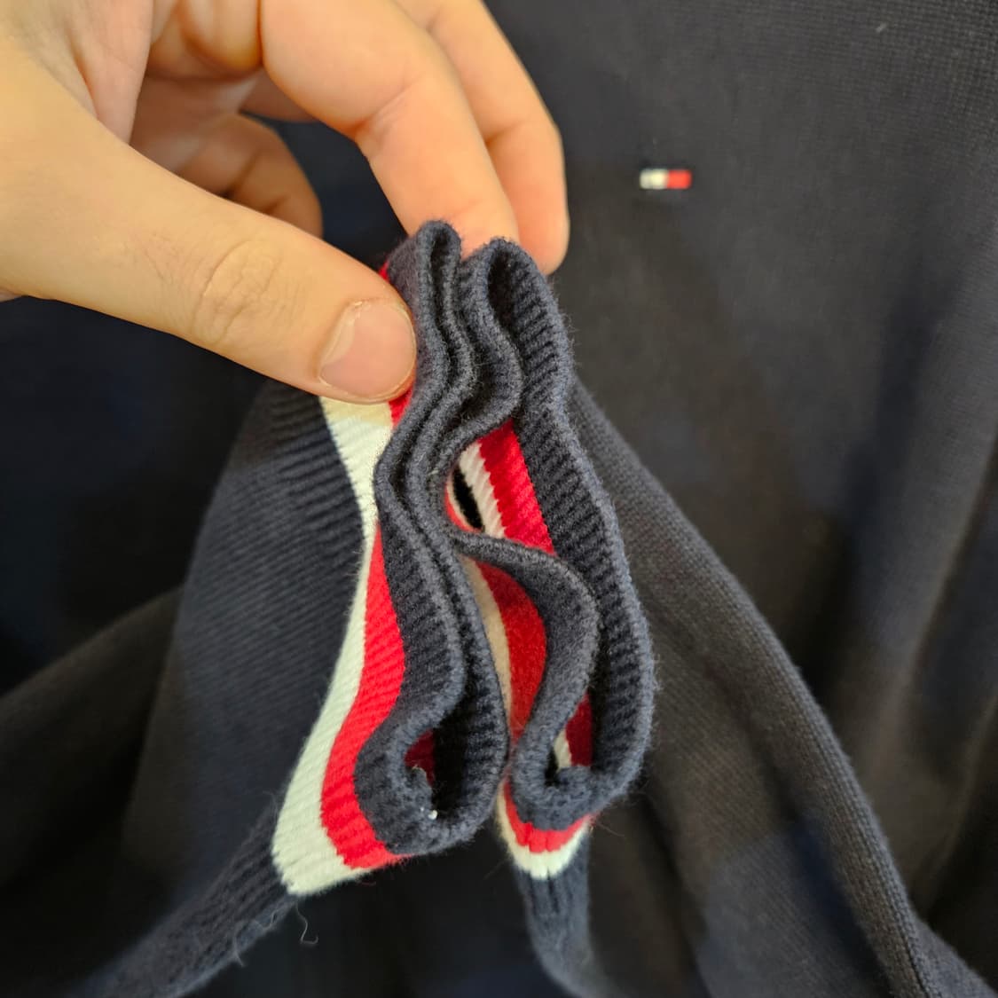 100(L)타미힐피거 니트 집업 가디건 상품이미지5