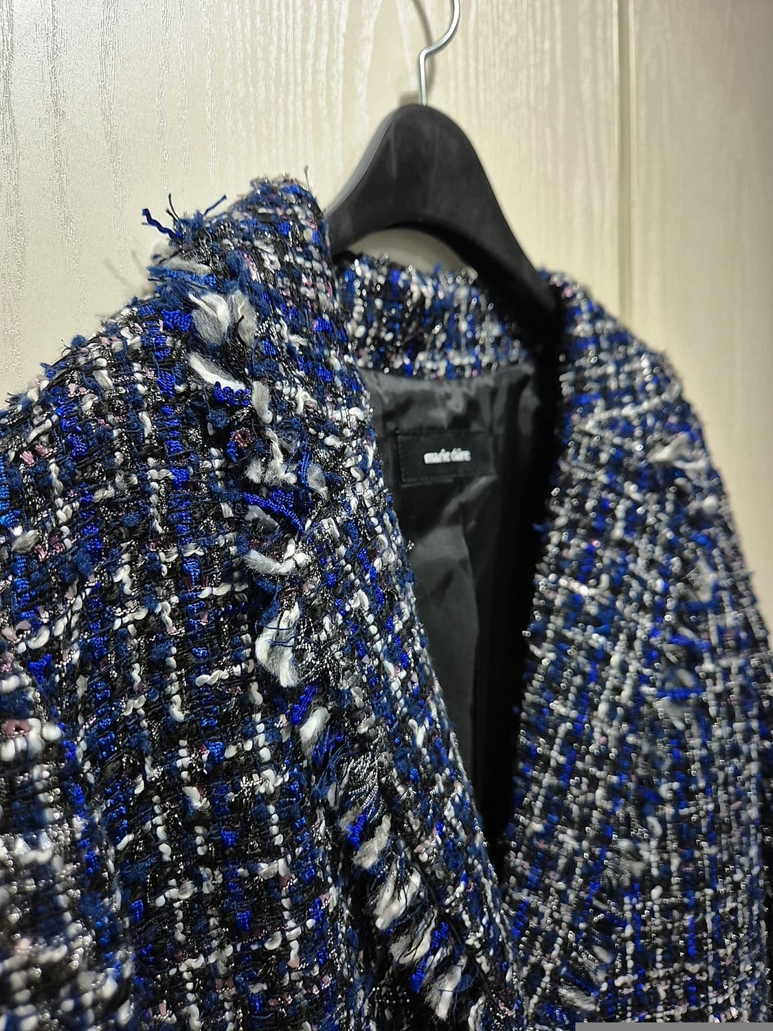 마리끌레르 트위드 자켓. 블루 상품이미지3