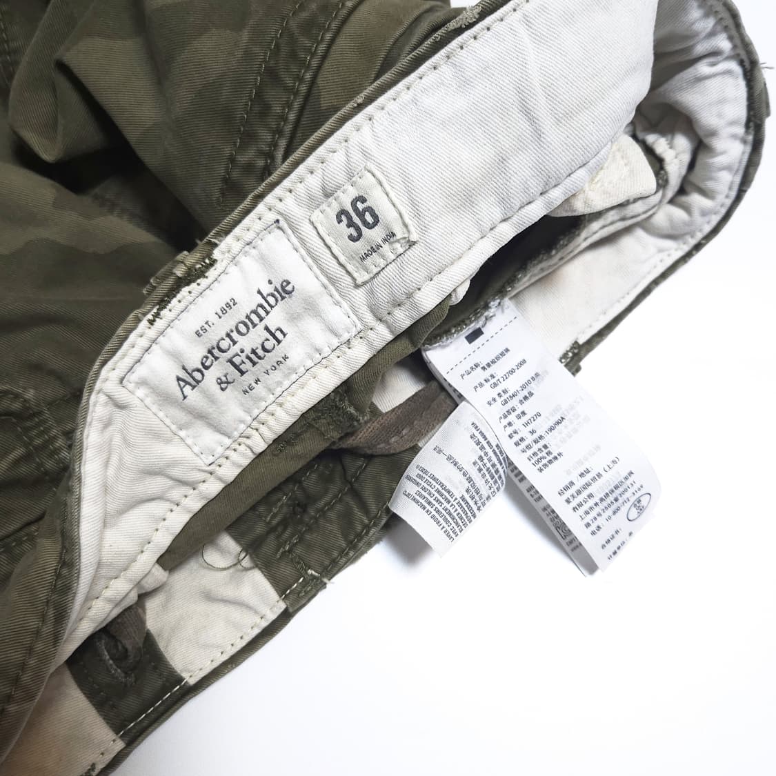 아베크롬비 빈티지 카모 카고 쇼츠 반바지 상품이미지7