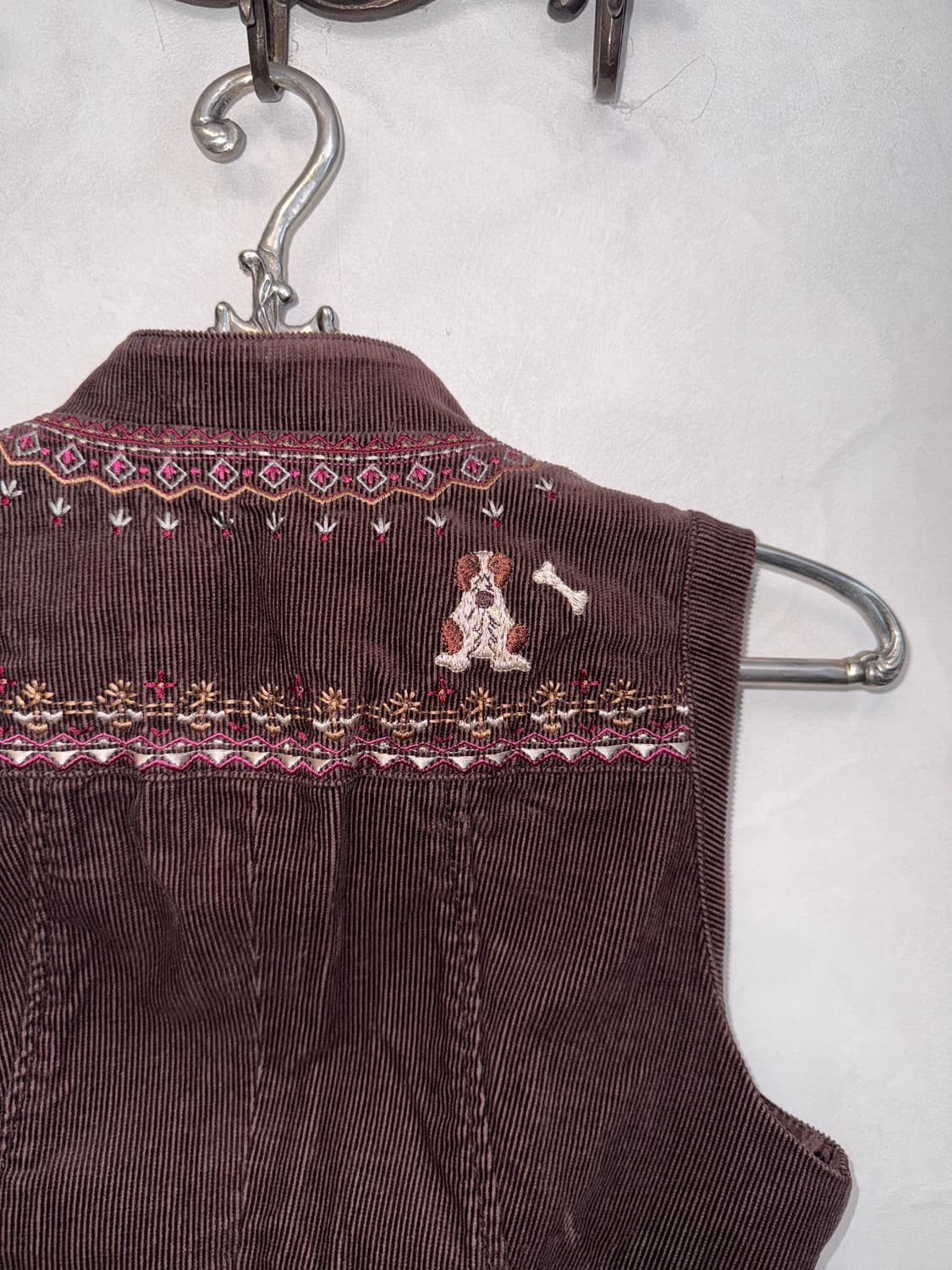 Bean pole brown bohemian corduroy vest 상품이미지4