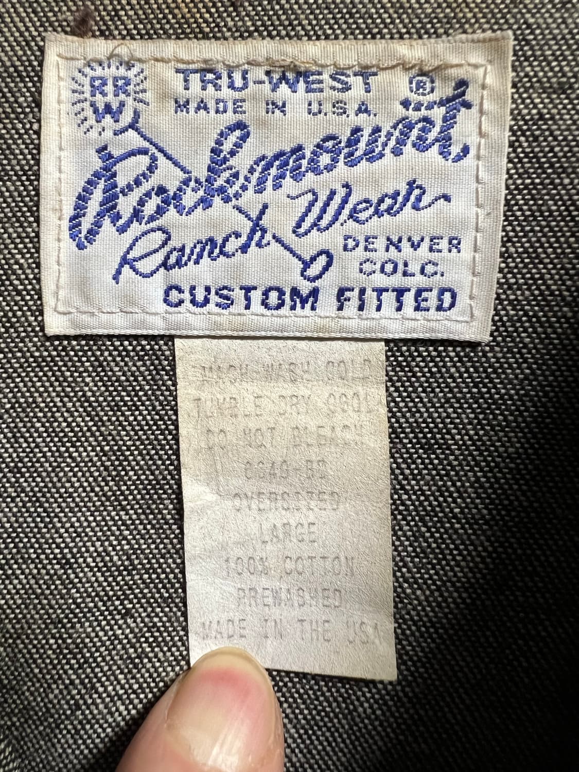 빈티지 락마운트 웨스턴 데님셔츠 상품이미지6