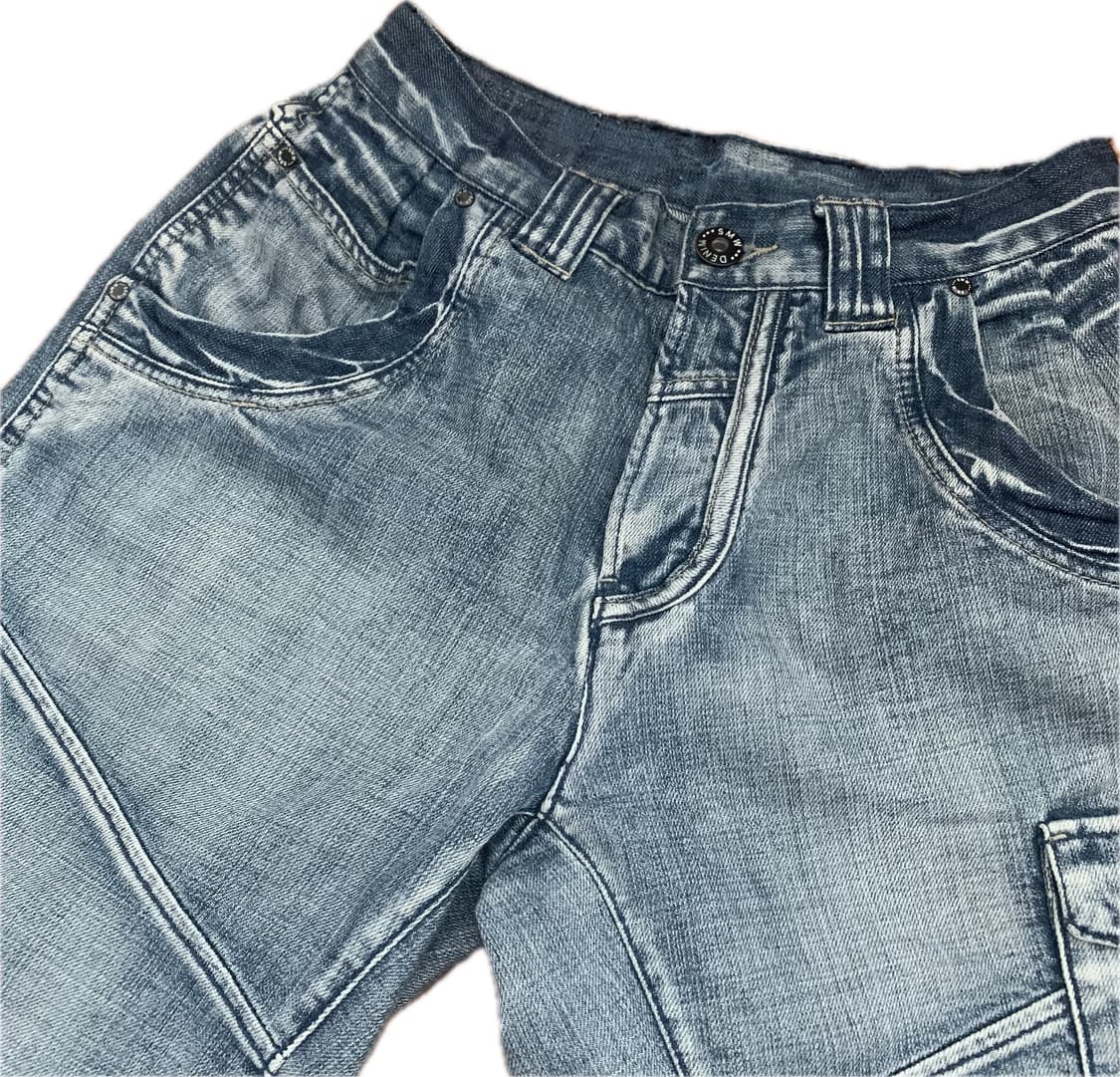 빈티지 데님 연청 카고 쇼츠 상품이미지3