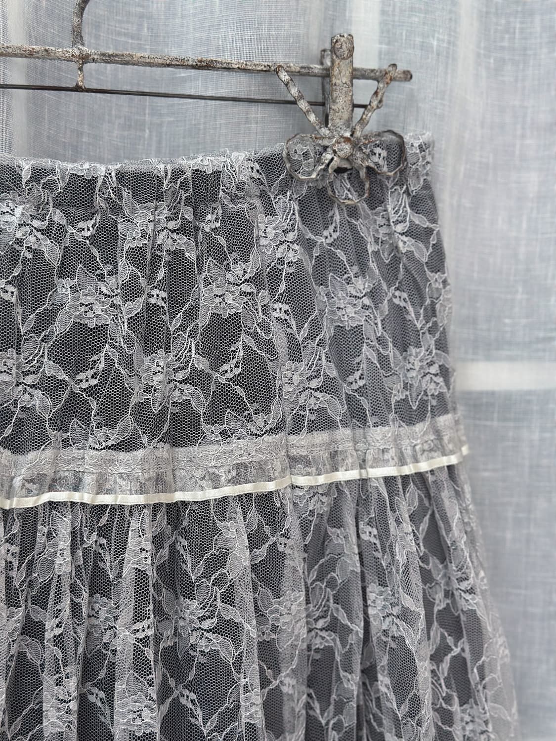 Floral See-Through Layered Skirt 0220 상품이미지6