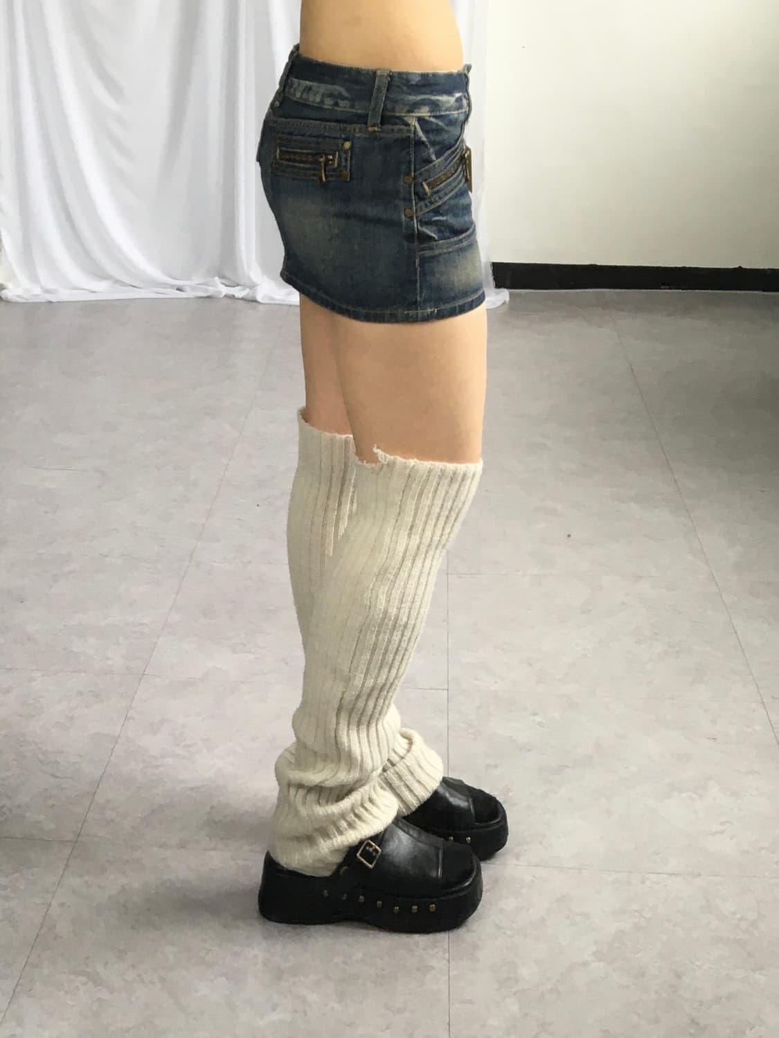 Denim washing skirt 상품이미지7