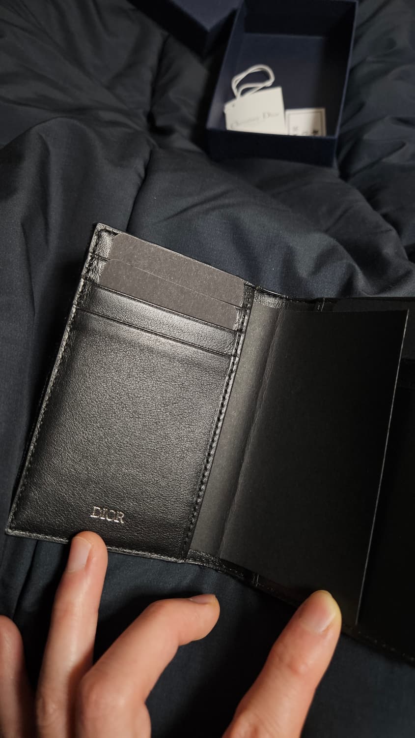 [풀구성]디올 2단 카드 홀더 블랙 디올 오블리크 자카드 상품이미지3