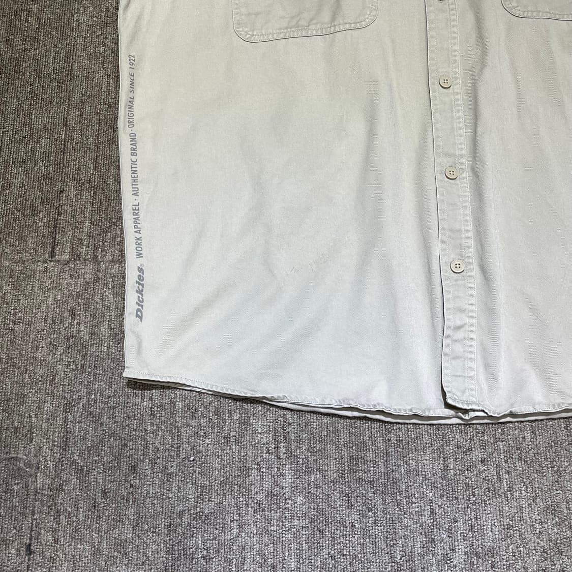 (XL) Dickies 디키즈 반팔 워크 셔츠 패치 자수 베이지 상품이미지7