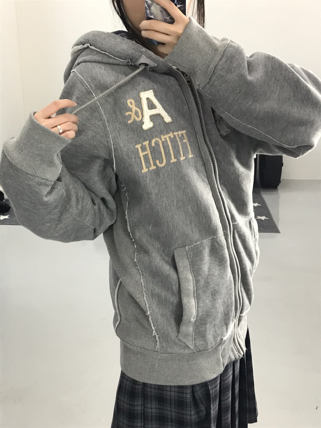 Abercrombie & Fitch Gray Hooded Zip-Up 상품이미지3