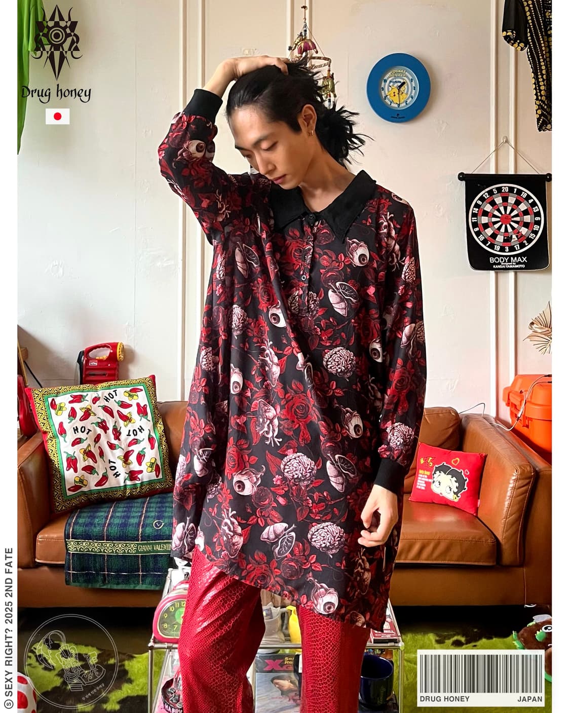 Drug Honey Grotesque Graphic Blouse 상품이미지1