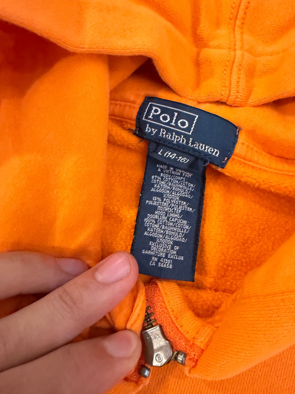 폴로 랄프로렌 빅포니 치프키프 후드집업 오렌지 상품이미지3