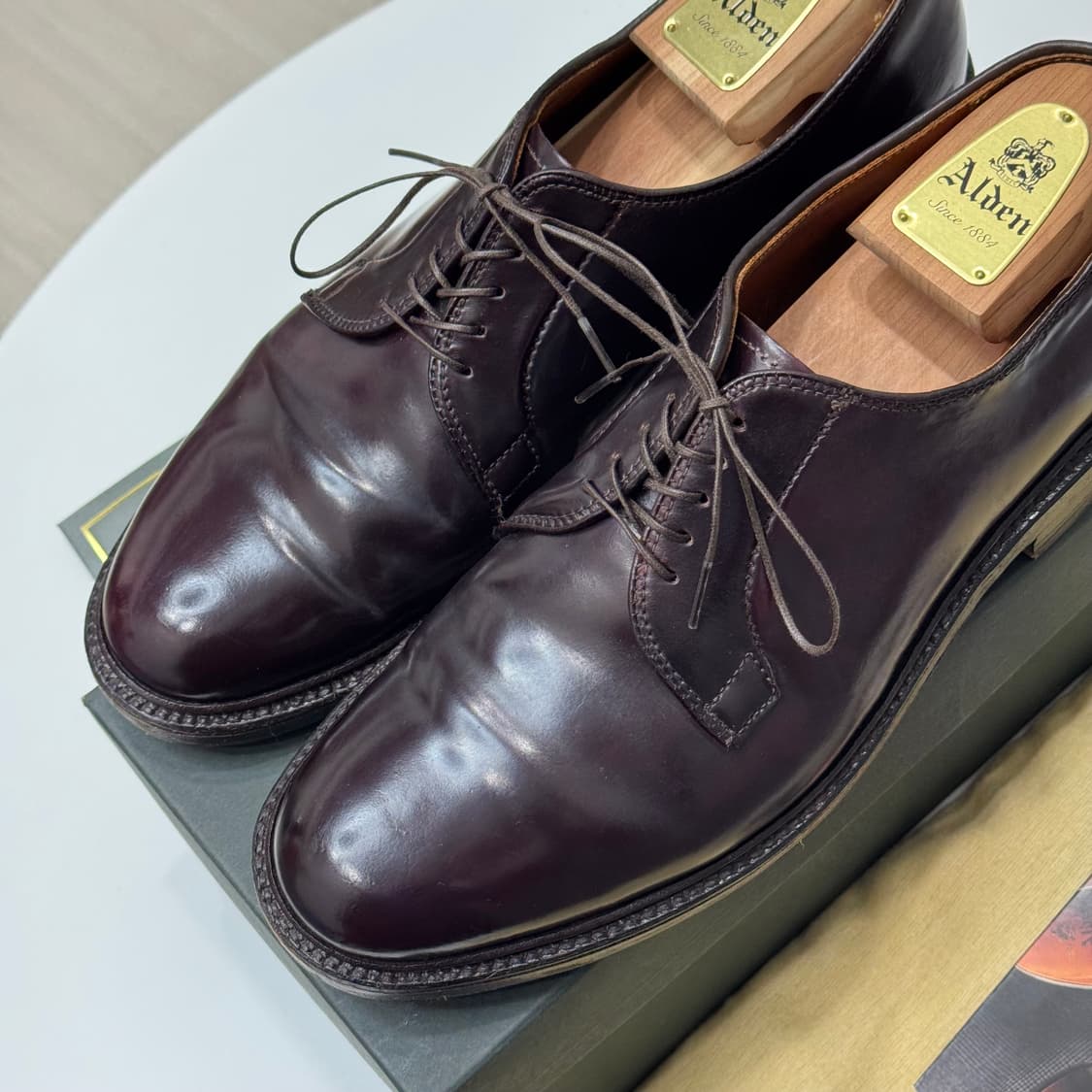 10E) 풀박스 알든(Alden) 990 코도반 플레인토 (스틸토) 상품이미지2