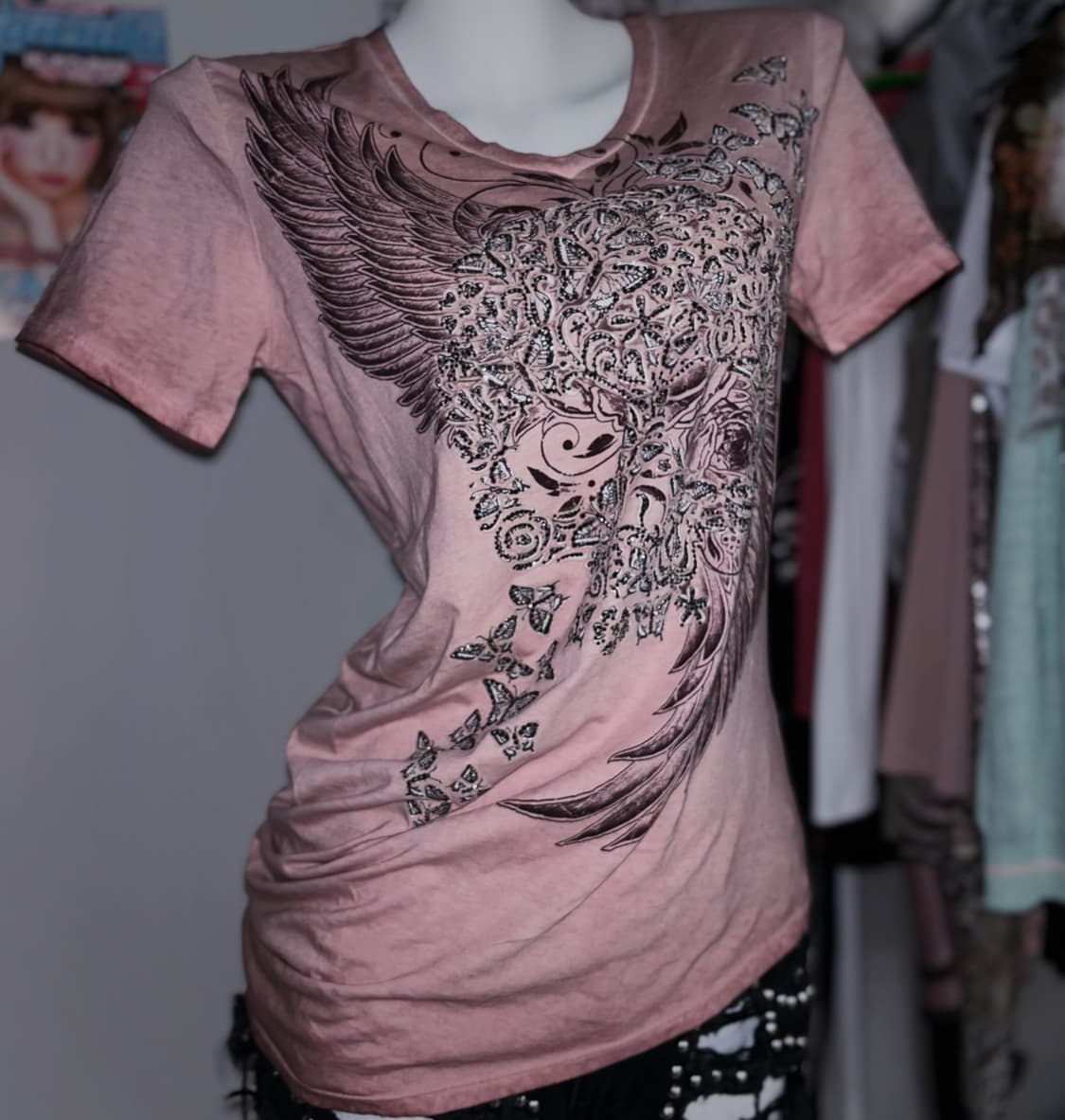 Buckaroo Punk Y2K 그런지 공겜여주 언발 반팔티 XS 상품이미지3
