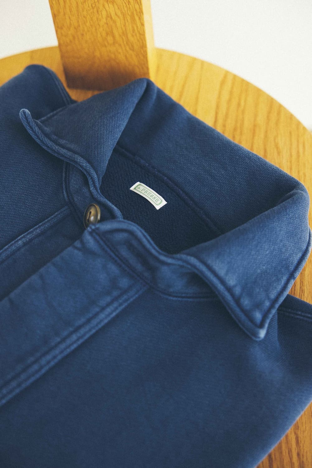 [3]A.PRESSE 아프레쎄 for 비오탑 빈티지 스웨트 가디건 네이비 상품이미지3