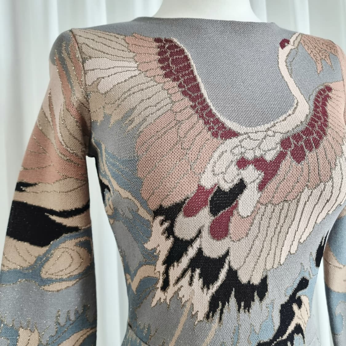 VALENTINO 발렌티노 금사디자인 니트 원피스 (44-55) 새옷수준 상품이미지4