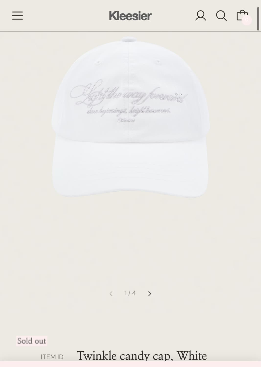 클리시어 x 워니하우스 볼캡 판매합니다 상품이미지1