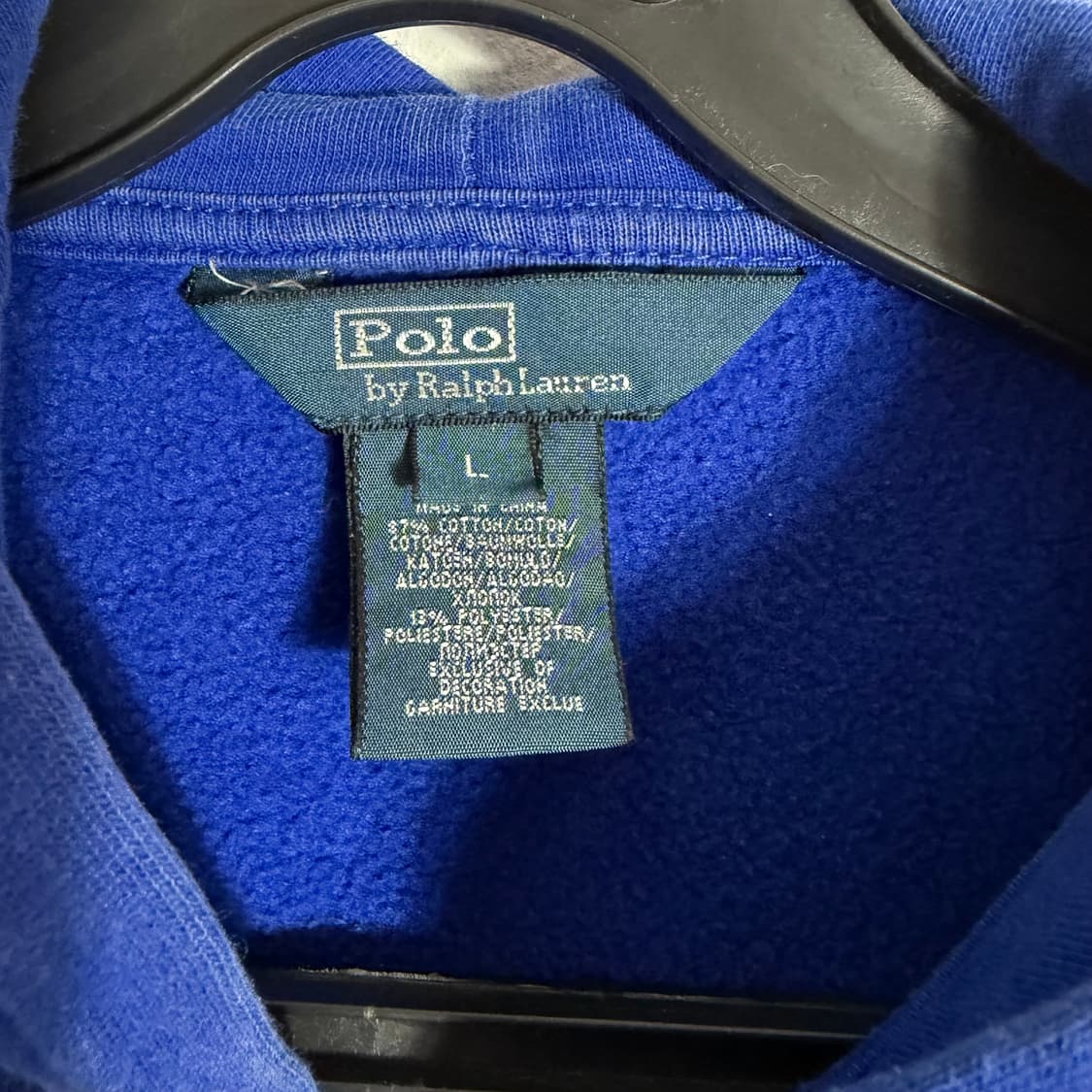 폴로 랄프로렌 블루 후드집업(L) 상품이미지3