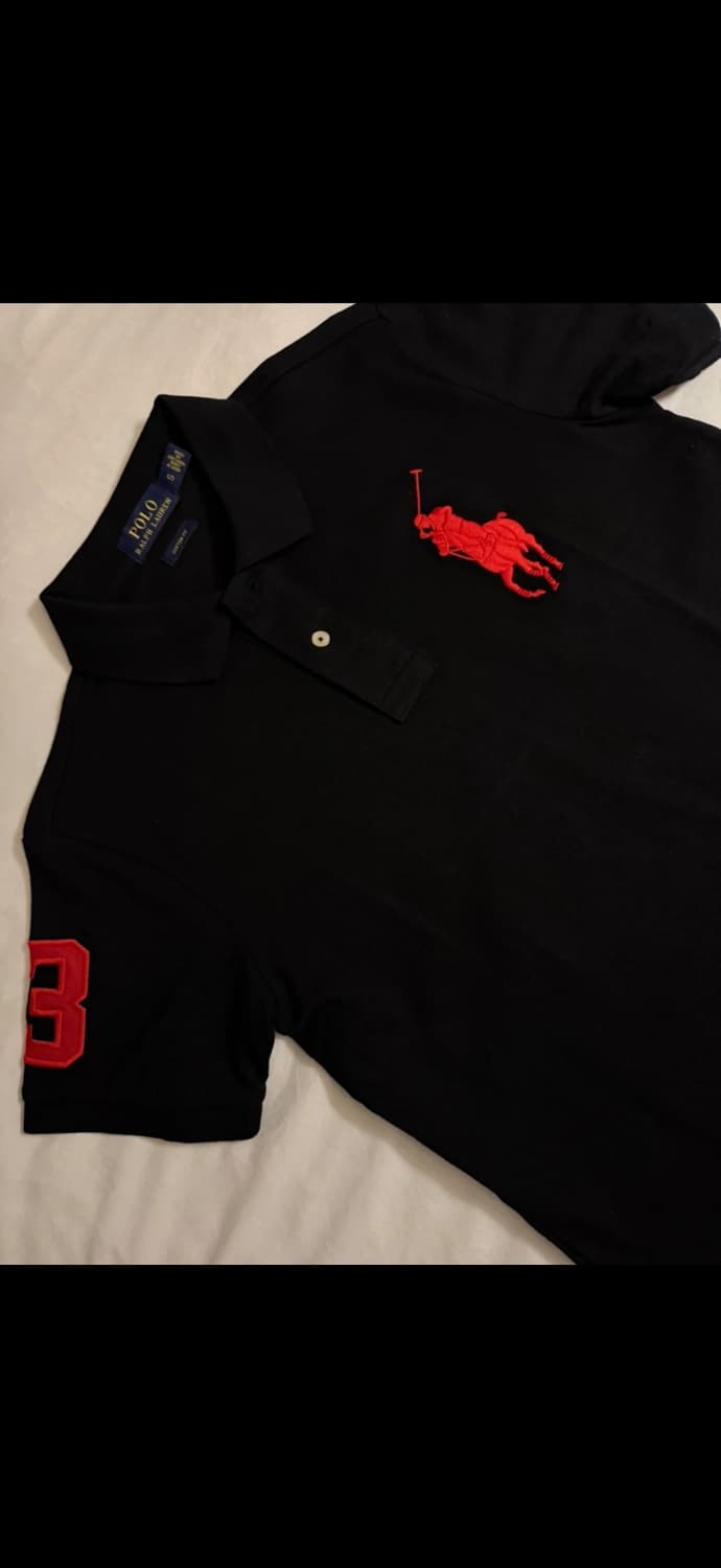 폴로 빅포니 검정 카라 반팔 s 상품이미지2