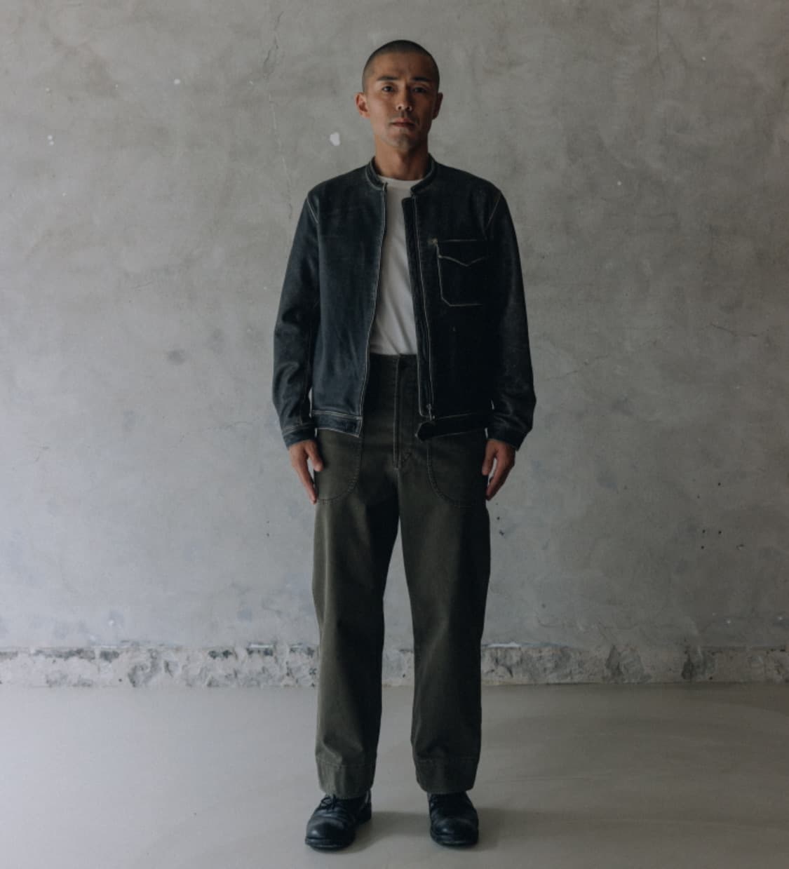 Washed Mechanic Leather Jacket 상품이미지6