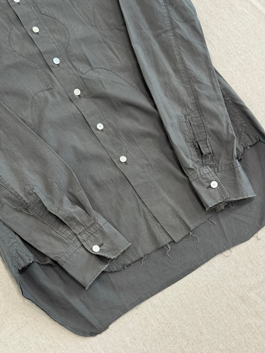 솔로이스트 실크 솔기 버튼업 셔츠 상품이미지5