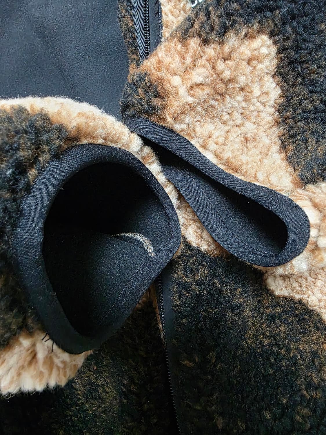 슈프림 노스페이스 블리치드 데님 프린트 플리스 자켓 블랙 L사이즈 상품이미지4