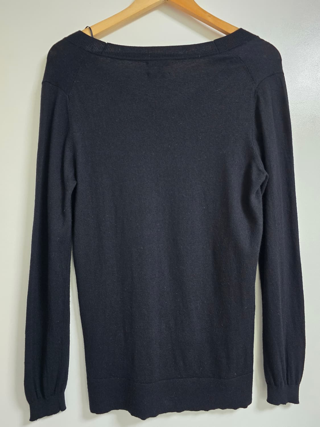 마시모두띠 실크 블랙 브이넥 니트 L 상품이미지4