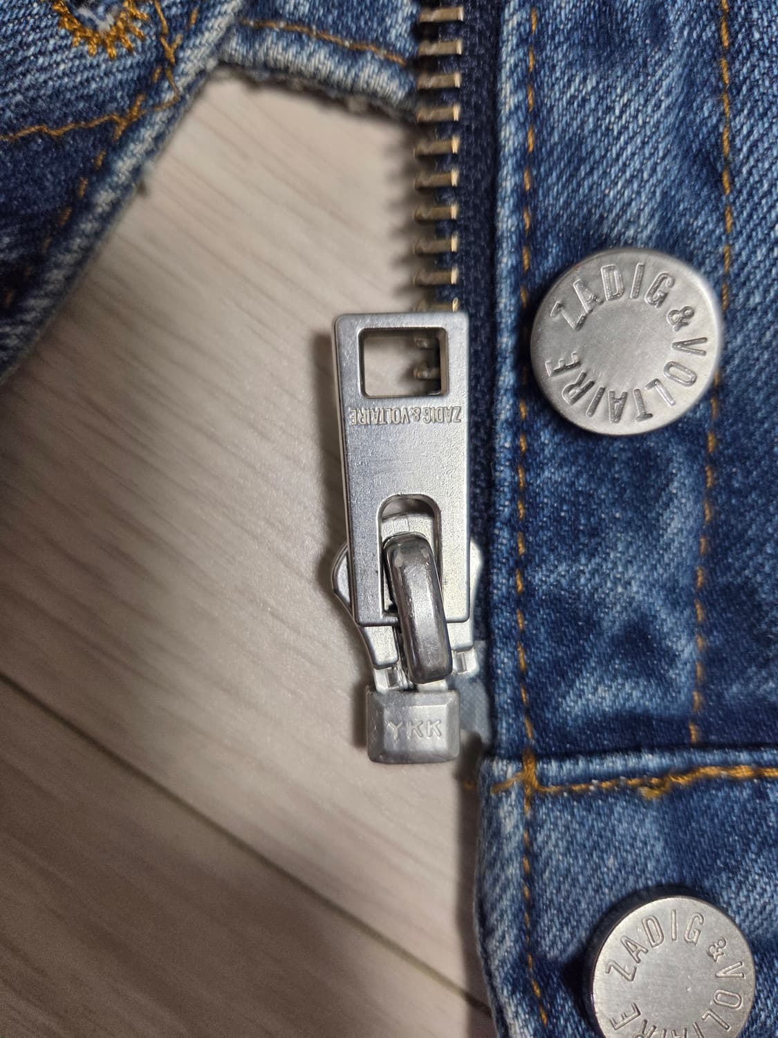 쟈딕앤볼테르 엔젤 윙 스켈레톤 자수 데님 자켓 상품이미지9