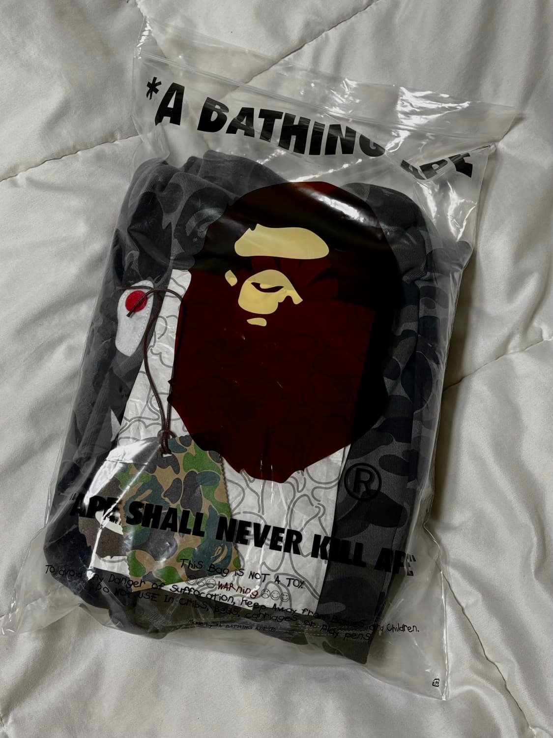 베이프 샤크 후드집업 검정 블랙 흑계 상품이미지2