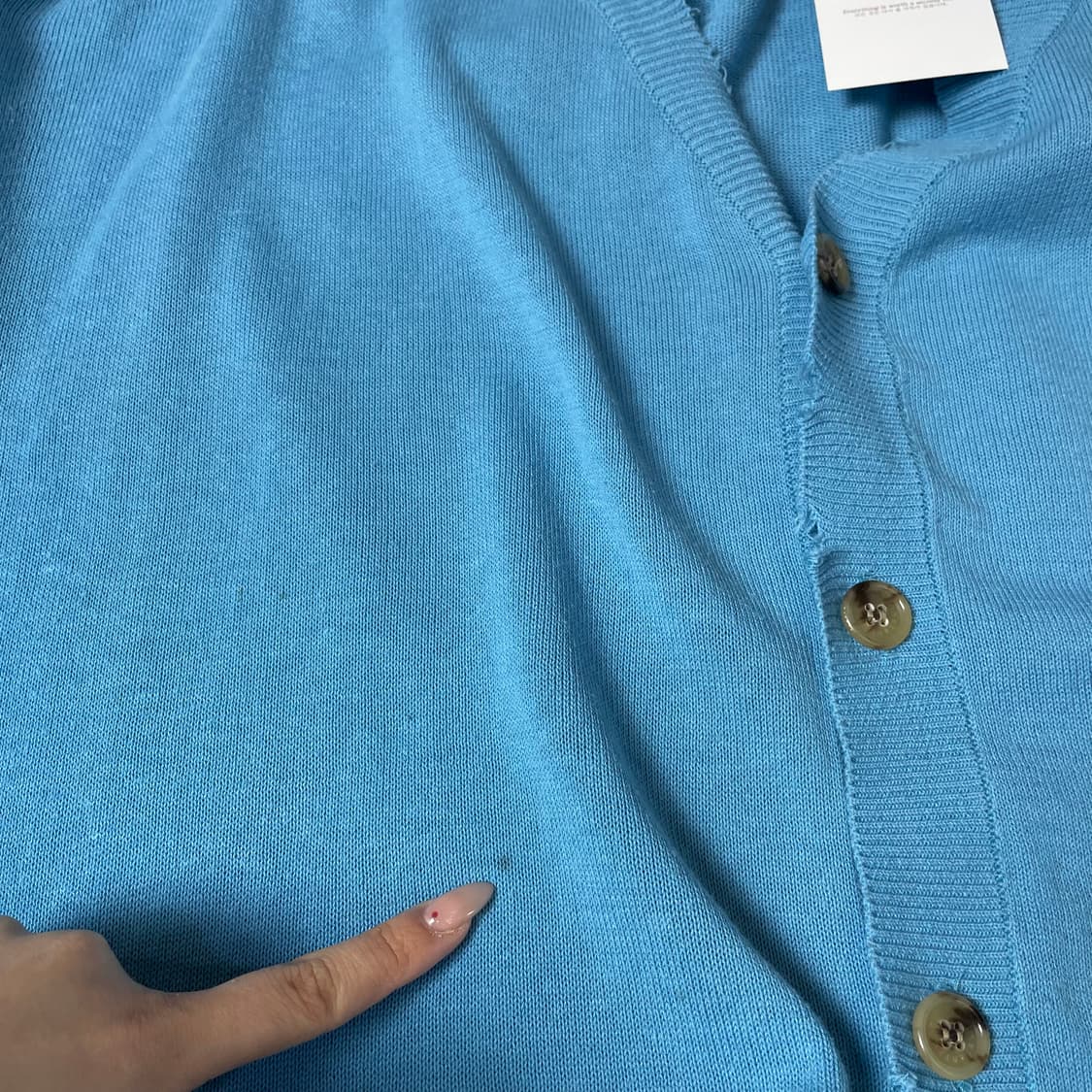 인스턴트펑크 블루 브이넥 가디건 상품이미지5