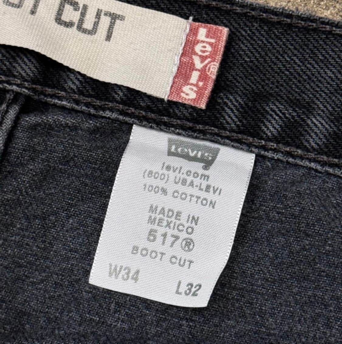(33) 리바이스 517 블랙 데님 부츠컷  상품이미지7