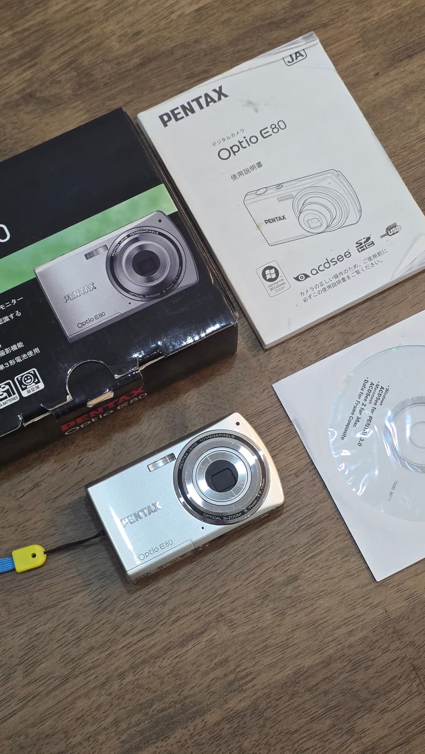 풀박스) Pentax optio e80 빈티지 카메라 작례 O 상품이미지1