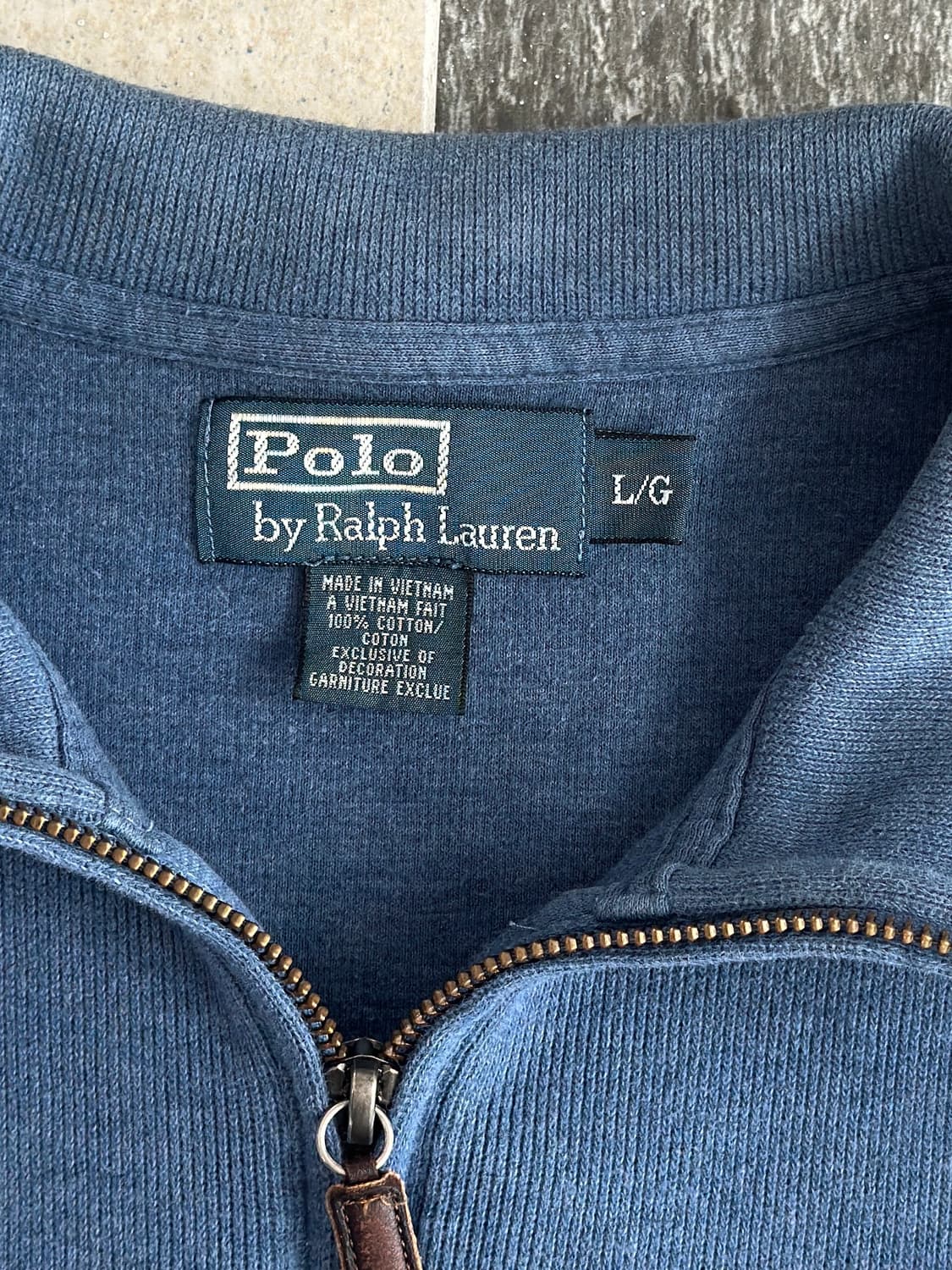 폴로 랄프로렌 스카이블루 코튼 하프집업  상품이미지4