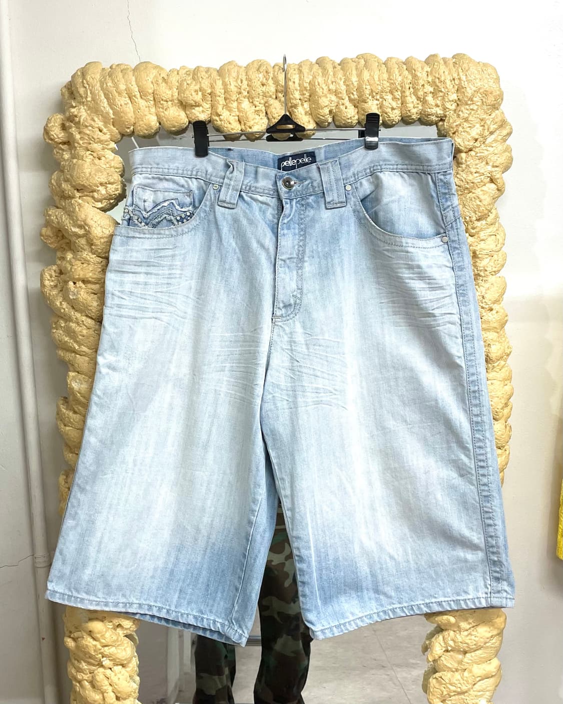 Pelle light blue Bermuda pants  상품이미지5