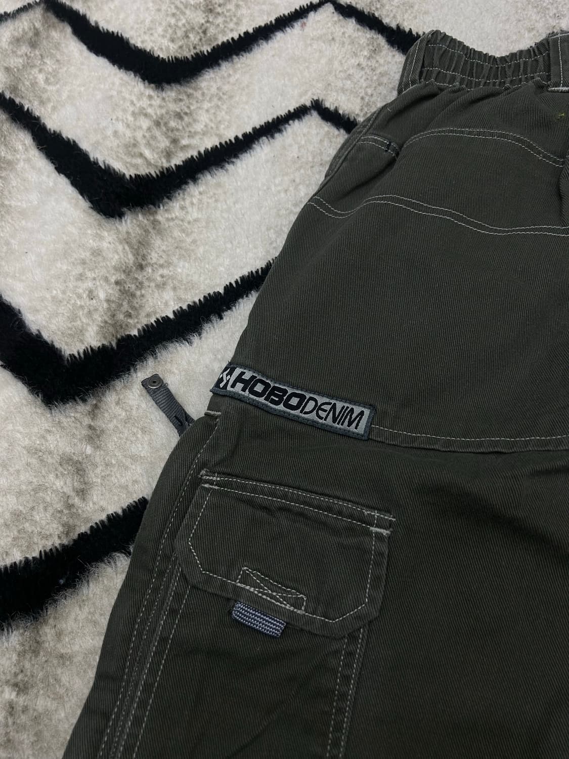 [L]재팬빈티지 Hobo 데님 7부 카고 팬츠/다크그린 상품이미지1