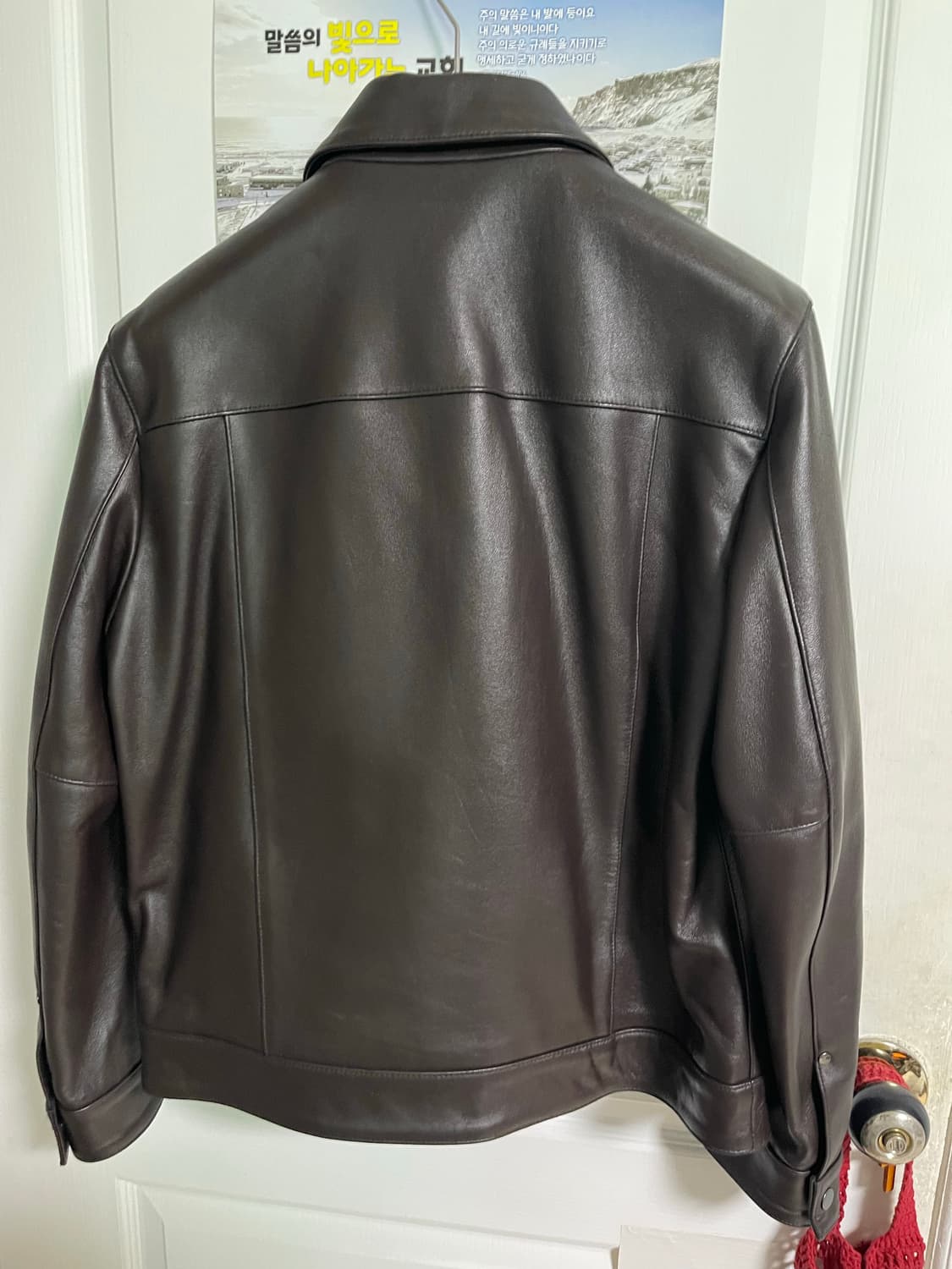 무신사스탠다드 양가죽 램스킨 트러커 재킷 브라운 상품이미지2