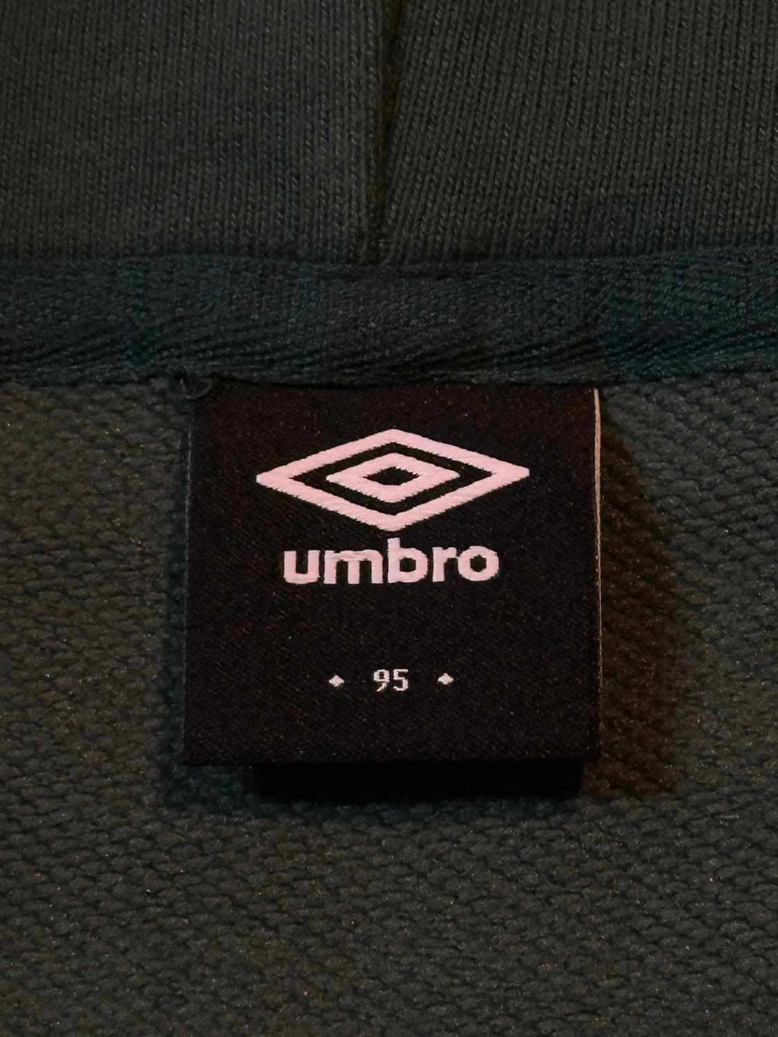 엄브로 UMBRO 백로고 후드티 다크그린 상품이미지5