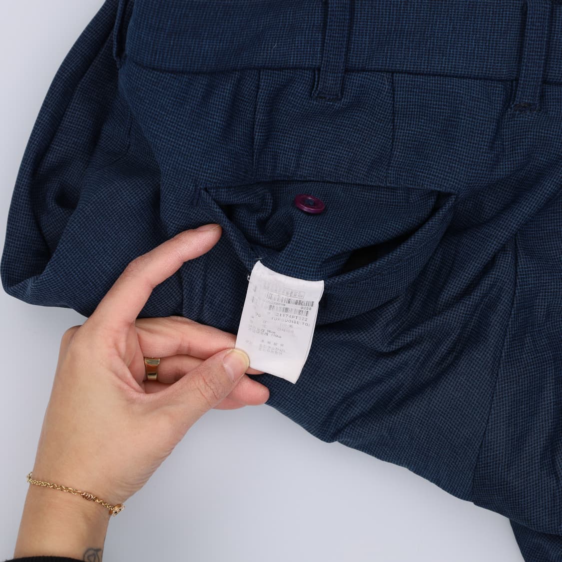 [110-96] 팬텀 골프 체크 기모 골프팬츠 1231H2 상품이미지4