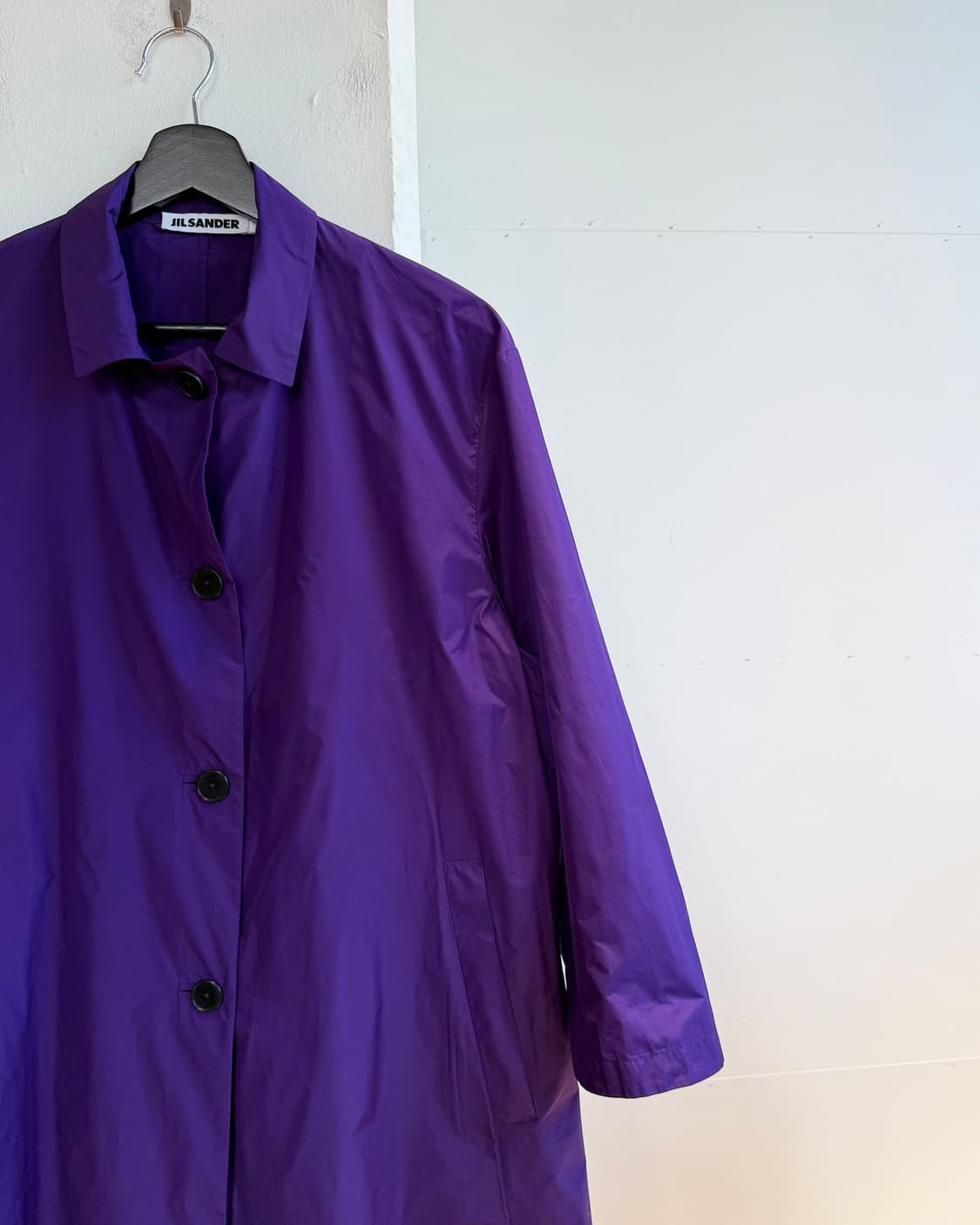 질샌더 퍼플 폴리에스테르 롱 셔츠 자켓  상품이미지5