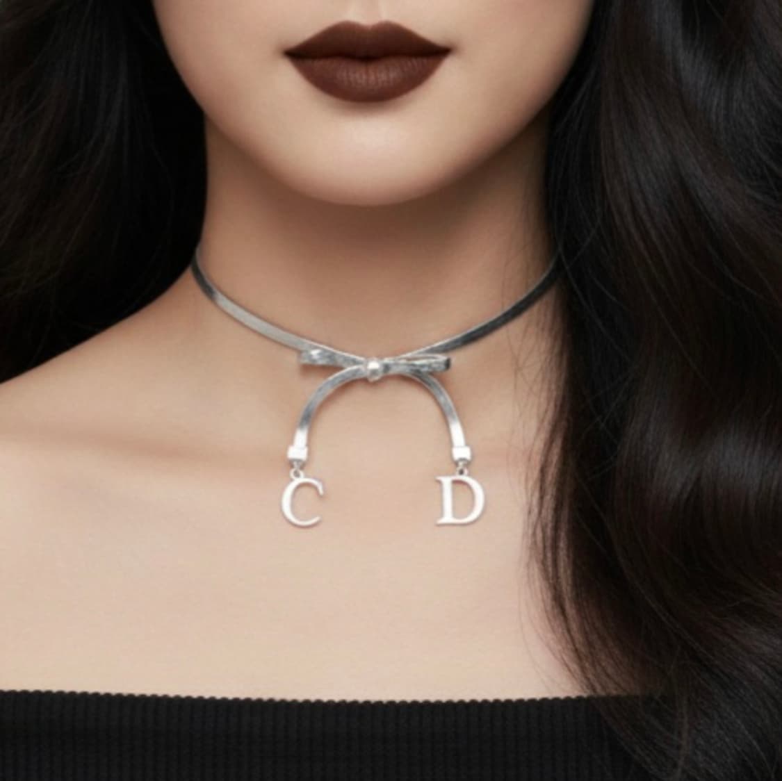 디올 리본 초커 상품이미지3