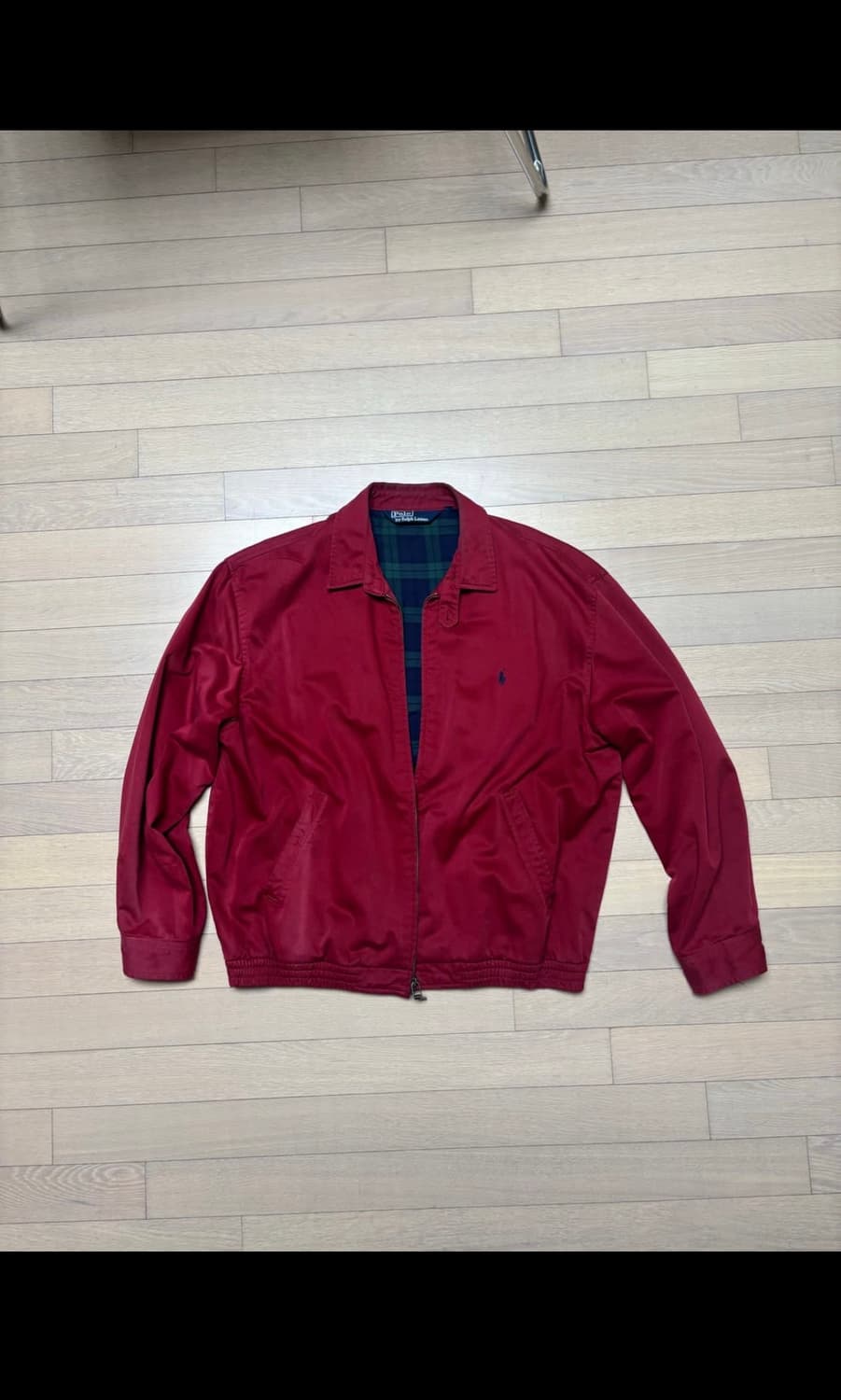 폴로 랄프로렌 코튼 해링턴 자켓 L 버건디 상품이미지1