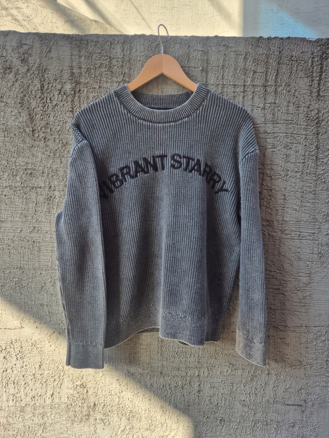 ZARA 워싱 텍스트 자수 스웨터 S  95(55 ) 상품이미지6