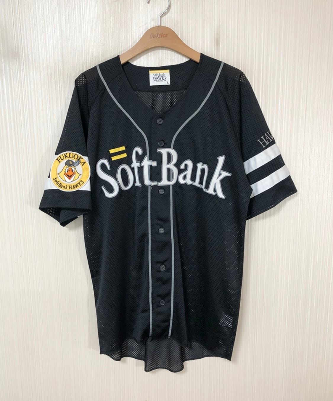 NPB 데상트 후쿠오카 소프트뱅크호크스 블랙유니폼/져지 L 상품이미지1