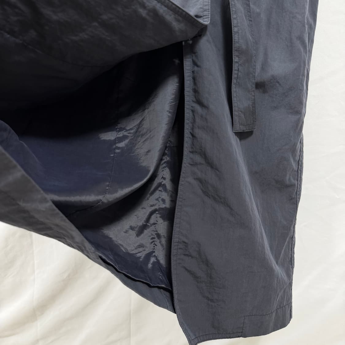 오르(ORR) 래글런 버튼 벨티드 네이비 롱원피스 상품이미지5