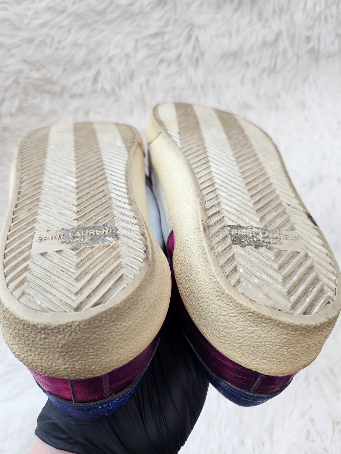 생로랑 여성 메탈릭 핑크 스니커즈 38 상품이미지8