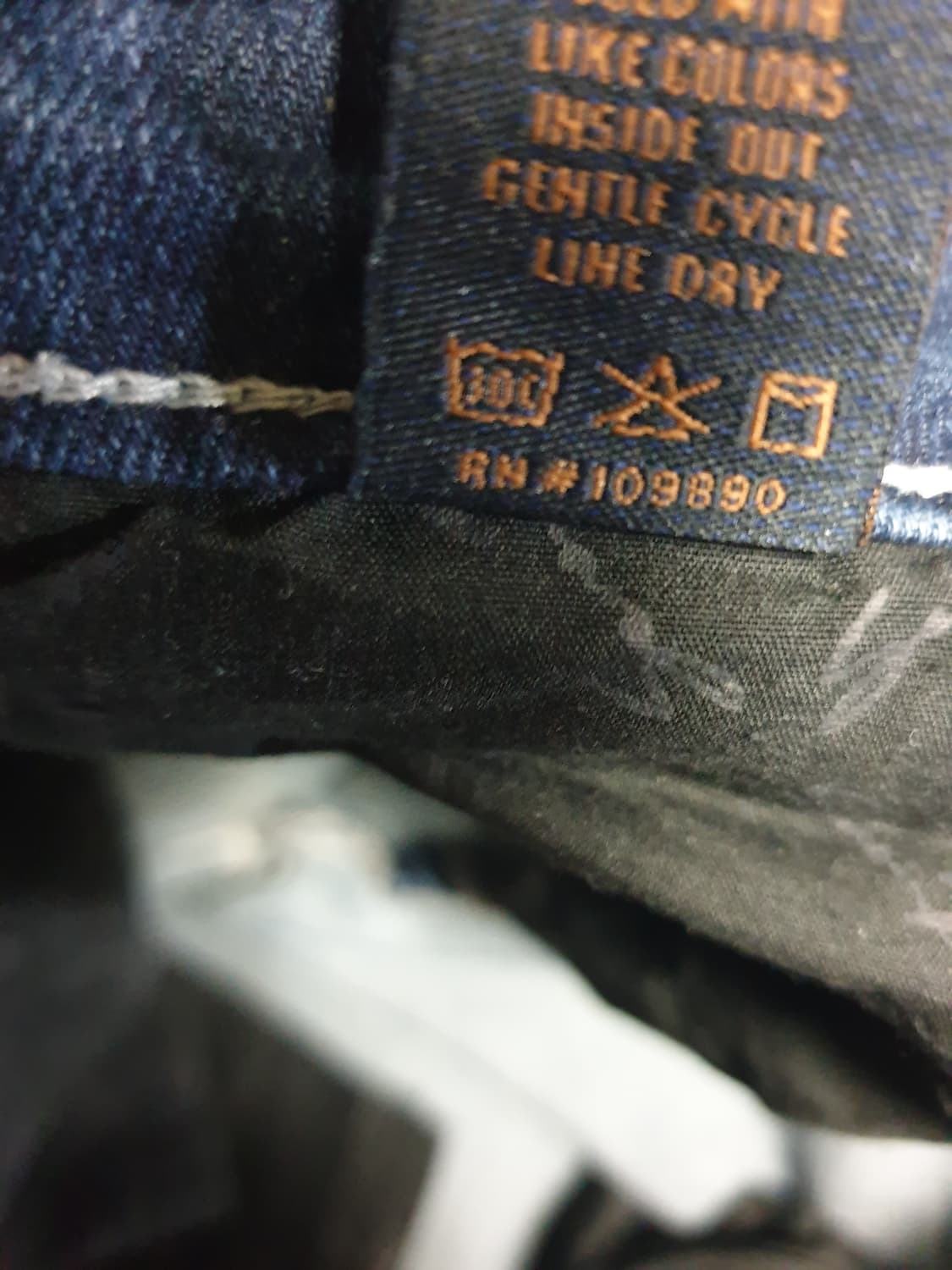 (빈티지) 세븐진 슬림 스트레이트 워싱 스트레치 데님팬츠 인디고 (32) 상품이미지7