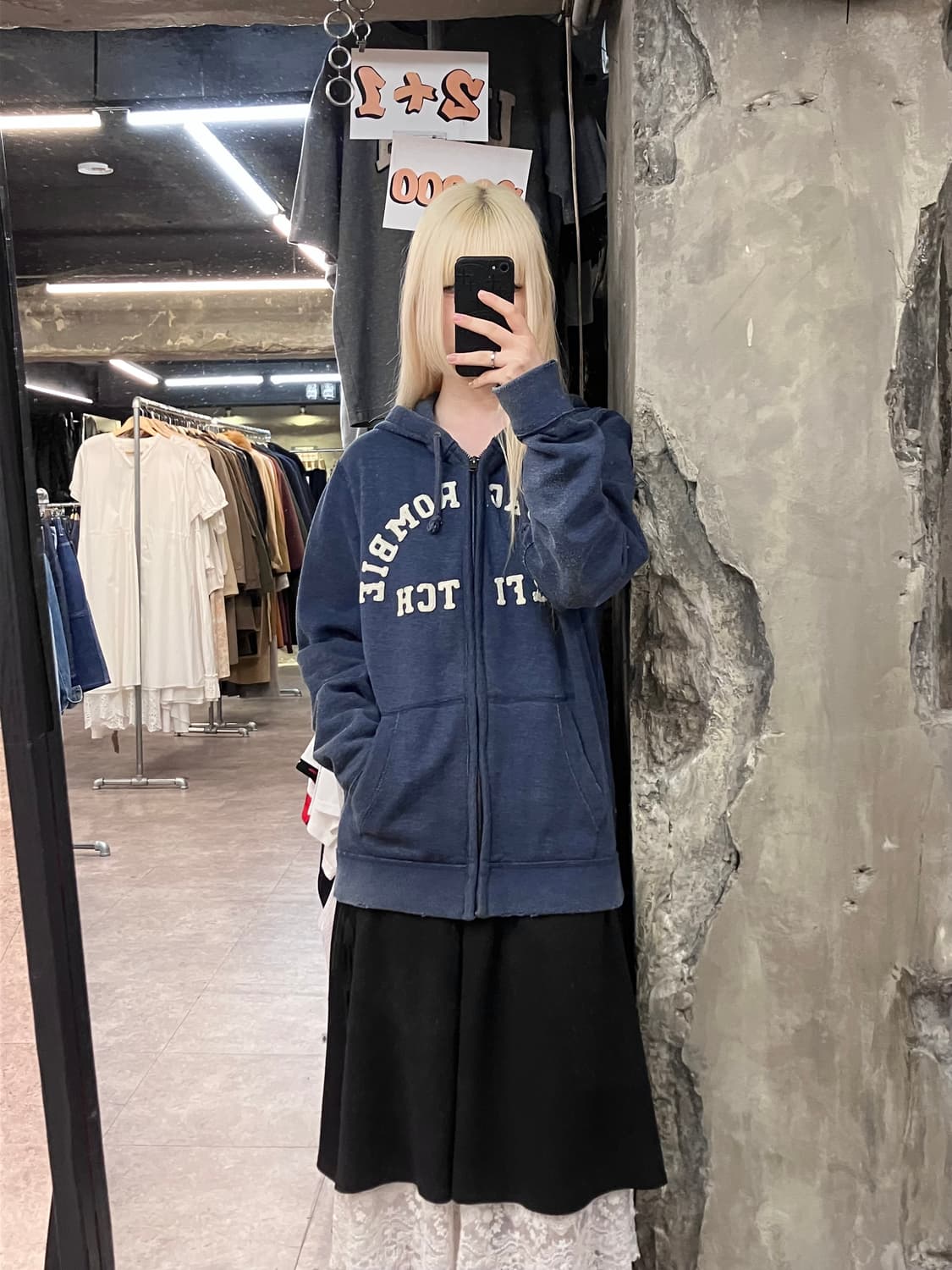 아베크롬비 기모 후드집업 차콜네이비 M   #csz3982 상품이미지2