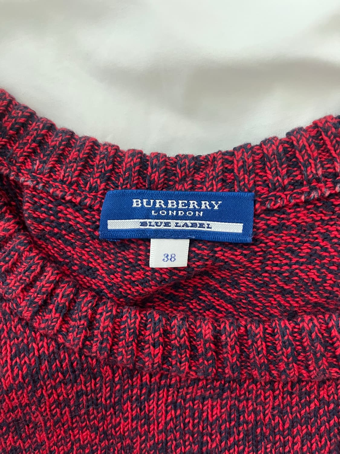 버버리 정품 레드 반팔 니트 상품이미지4