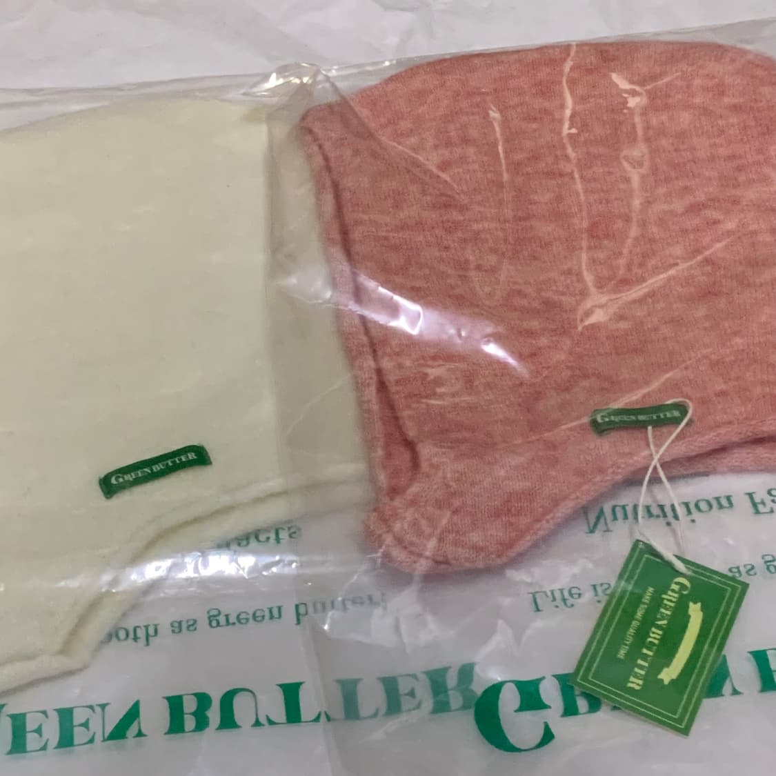 새상품 + 중고 ) 그린버터 바라클라바 아이보리&핑크 상품이미지3